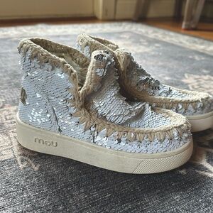 Mou Kids sequin-detailing ankle boots
